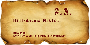 Hillebrand Miklós névjegykártya